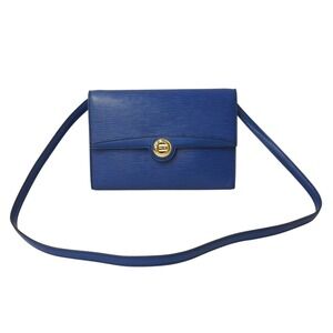 LOUIS VUITTON Arches Shoulder Bag Clutch Epi Leather Blue